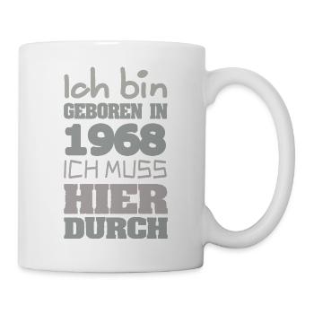 Jahrgang 1968 - Tasse - Weiß - Rechts