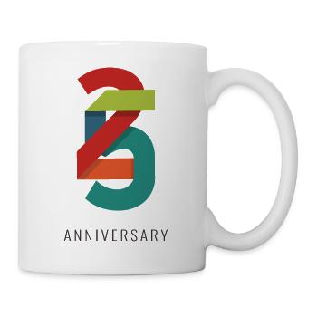 25 Years – Modern Anniversary Design - Mug - white - Right