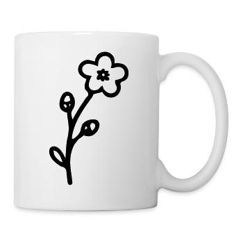 Blume 3 - Tasse - Weiß - Rechts