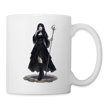 Gothic Hexenkönigin mit Stab - Tasse - Weiß - Rechts
