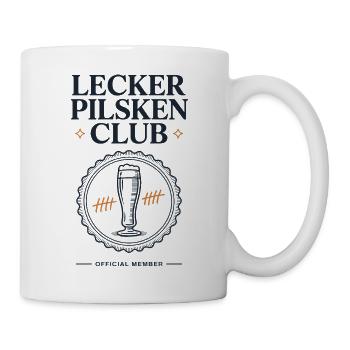 Bier Lecker Pilsken Club Ruhrpott Pils Bierchen - Tasse - Weiß - Rechts