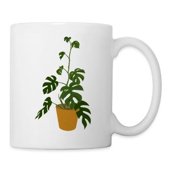 Monstera Deliciosa - Tasse - Weiß - Rechts