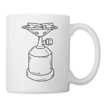 Campingkocher – Minimalistisches Camping Design - Tasse - Weiß - Rechts