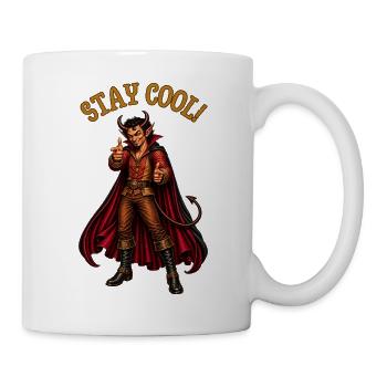 Stay Cool! – Devil Humor - Tasse - Weiß - Rechts