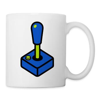 Retro Arcade Joystick Grafik - Tasse - Weiß - Rechts