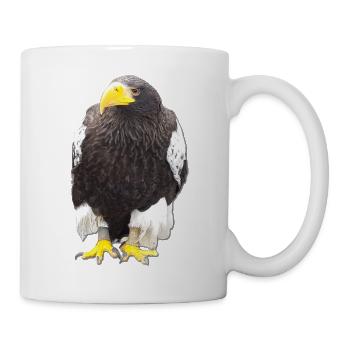 Vogeltier Greifvogel Krallen Falkner Beizjagd - Tasse - Weiß - Rechts