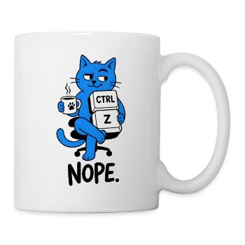 NEIN. STRG + Z – Katzennerd Computerhumor - Tasse - Weiß - Rechts