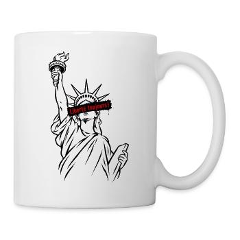 Freiheitsstatue – Liberté toujours! Punk Design - Tasse - Weiß - Rechts