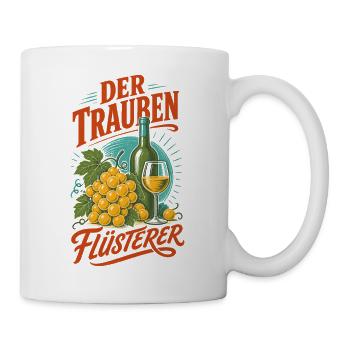 Wein Der Trauben Flüsterer Weinkenner Riesling - Tasse - Weiß - Rechts