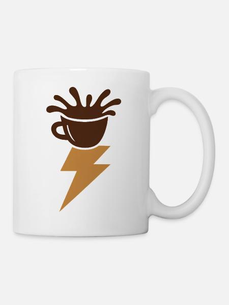 Espressoblitz. - Tasse - Weiß