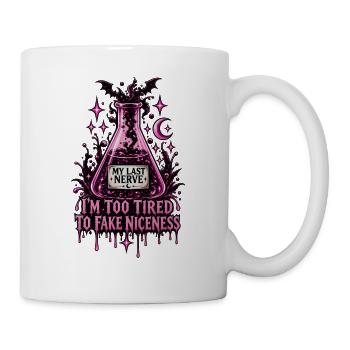 Zu müde, NICENESS zu faken – Pink Potion - Tasse - Weiß - Rechts