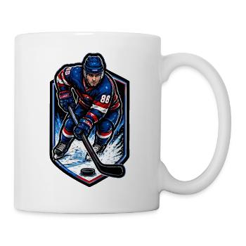 Eisjäger 86 – Hockey-Action - Tasse - Weiß - Rechts