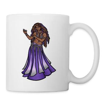 Mystic Purple Bauchtanzkleidung - Tasse - Weiß - Rechts