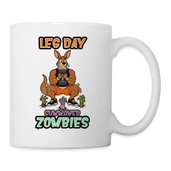 Bein-Tag Beschwörte Zombies Känguru-Arena - Tasse - Weiß - Rechts