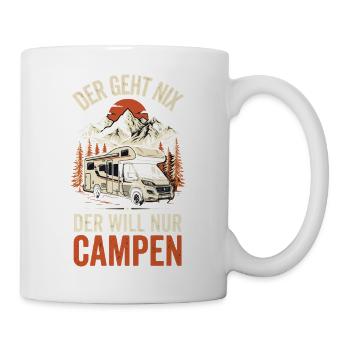 Der TUT nix der Will nur campen Wohnmobil - Tasse - Weiß - Rechts