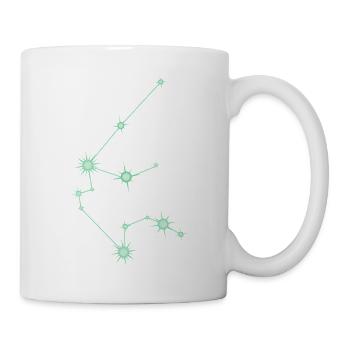 Wassermann-Stern Sternbild Sternzeichen Grün - Tasse - Weiß - Rechts