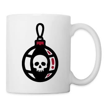 Totenkopf Christbaumkugel Icon - Tasse - Weiß - Rechts