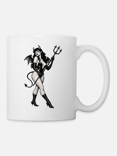 HÖLLE AUF ABSÄTZEN - Tasse - Weiß