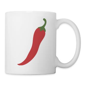 Chilischote Lebensmittel Illustration Geschenkidee - Tasse - Weiß - Rechts