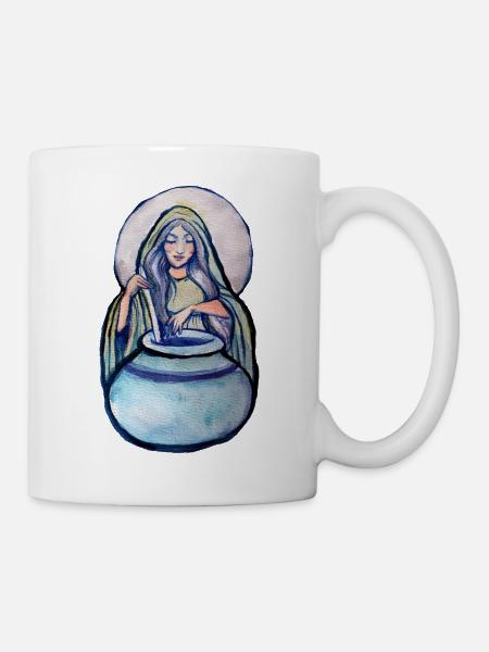 Mondbeschienener Kessel-Mystiker - Tasse - Weiß