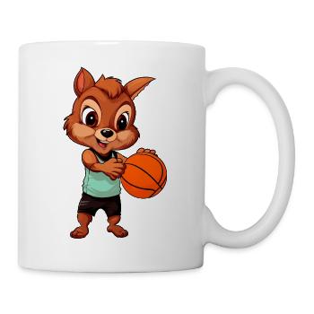 Basketballer Eichhörnchen - Tasse - Weiß - Rechts
