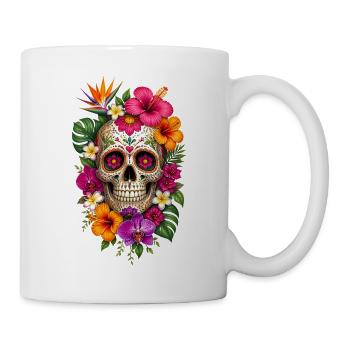 Halloween Sugar Skull Sugarskull  - Tasse - Weiß - Rechts