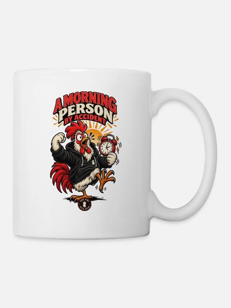 RobVibe Wild Club – Unbeabsichtigter Morgenhahn - Tasse - Weiß