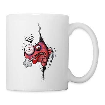 Herzattacke - Tasse - Weiß - Rechts