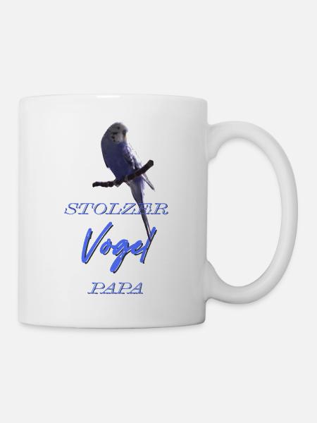 Stolzer Vogel Papa - lustige Geschenkidee  - Tasse - Weiß