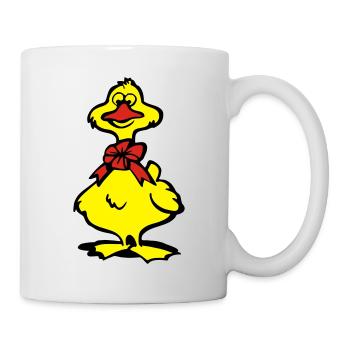 ente - Tasse - Weiß - Rechts