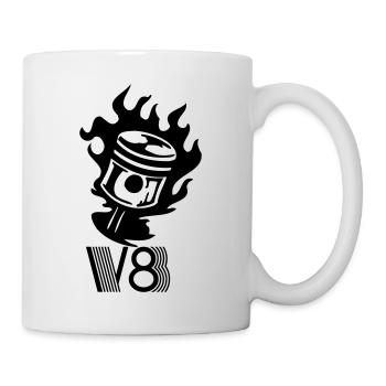 v8_motor_power_muscle_car - Mug - white - Right