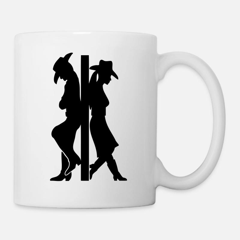 couple_cowboy - Mug blanc - blanc