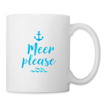 MEER PLEASE WASSERFARBEN IM VINTAGE LOOK - Tasse - Weiß - Rechts