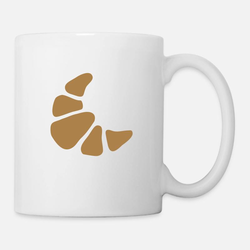 Croissant petit déjeuner petit déjeuner - Mug blanc - blanc