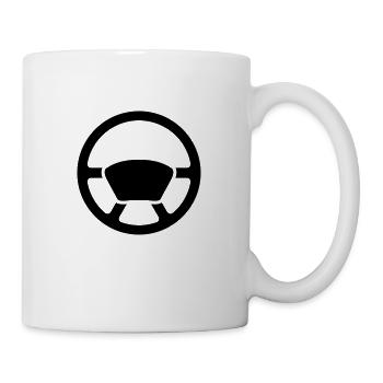 Steering wheel car - Mug - white - Right