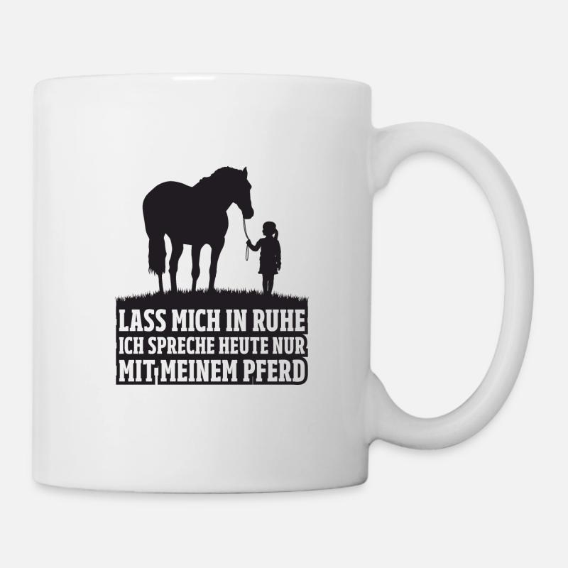 Pferdeliebhaber Reiterin mit Ihrem Pferd Geschenk - Tasse - Weiß