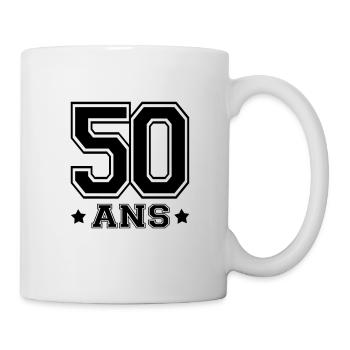 50 ANS - Mug blanc - blanc - Droite