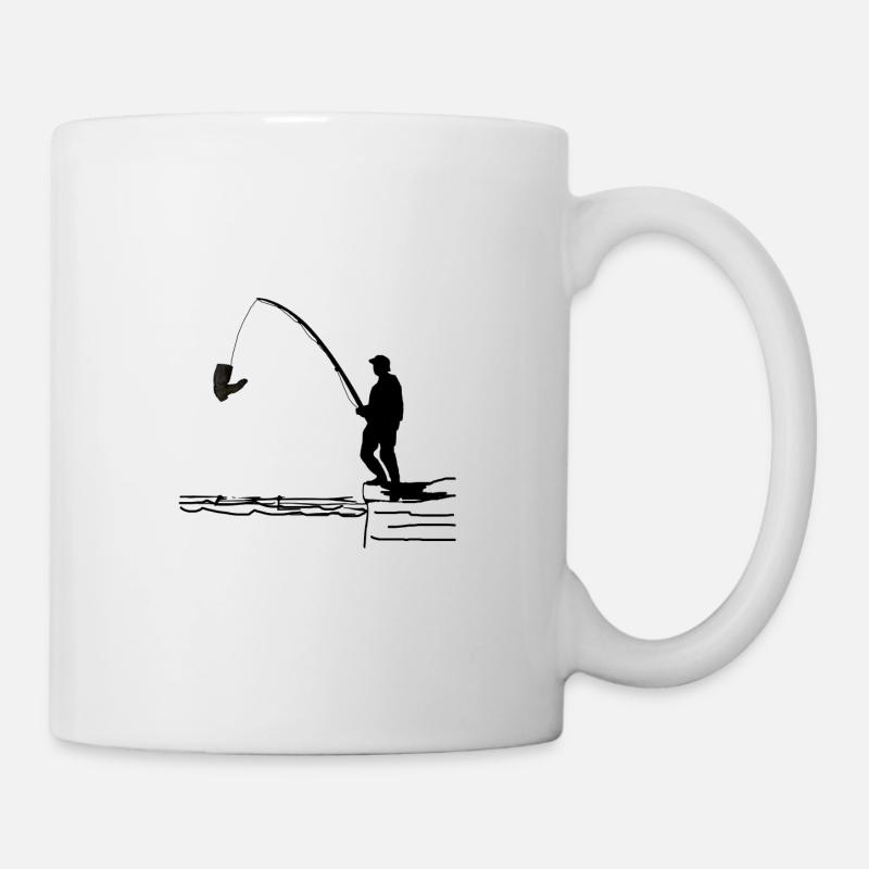 Angeln - Tasse - Weiß