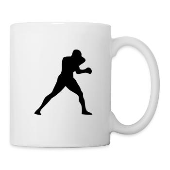 Boxer Silhouette - Tasse - Weiß - Rechts