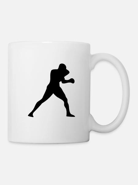 Boxer Silhouette - Tasse - Weiß