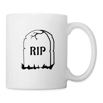 Rest in Peace Grabstein - Tasse - Weiß - Rechts