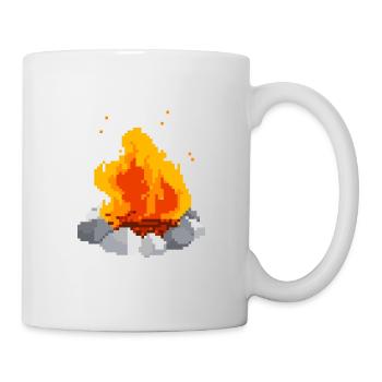Pixel Feuer pixel fire - Tasse - Weiß - Rechts