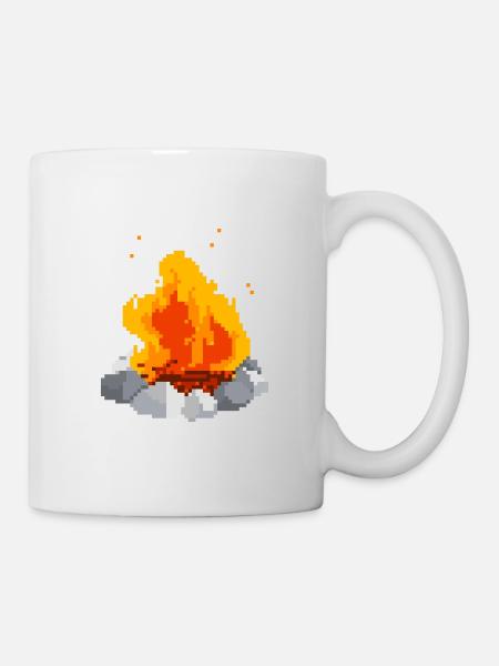 Pixel fire pixel fire - Mug - white