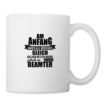 In the beginning we were all the same saying BEAMTER svg - Mug - white - Right