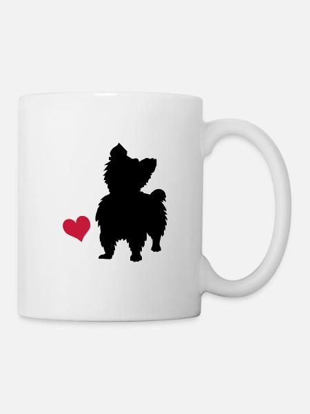 Yorkshire Terrier - Tasse - Weiß