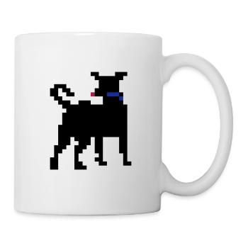 Pixel Hund – Farben frei wählbar - Tasse - Weiß - Rechts