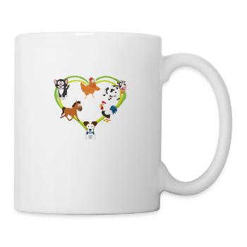 T-shirt tierlieb - Tasse - Weiß - Rechts