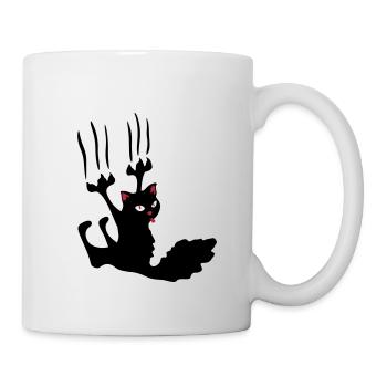 chat noir rebel ! - Mug blanc - blanc - Droite