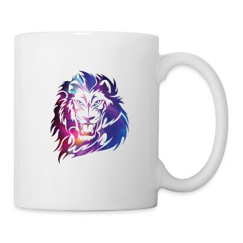 Fantasy lion face mane - Mug - white - Right