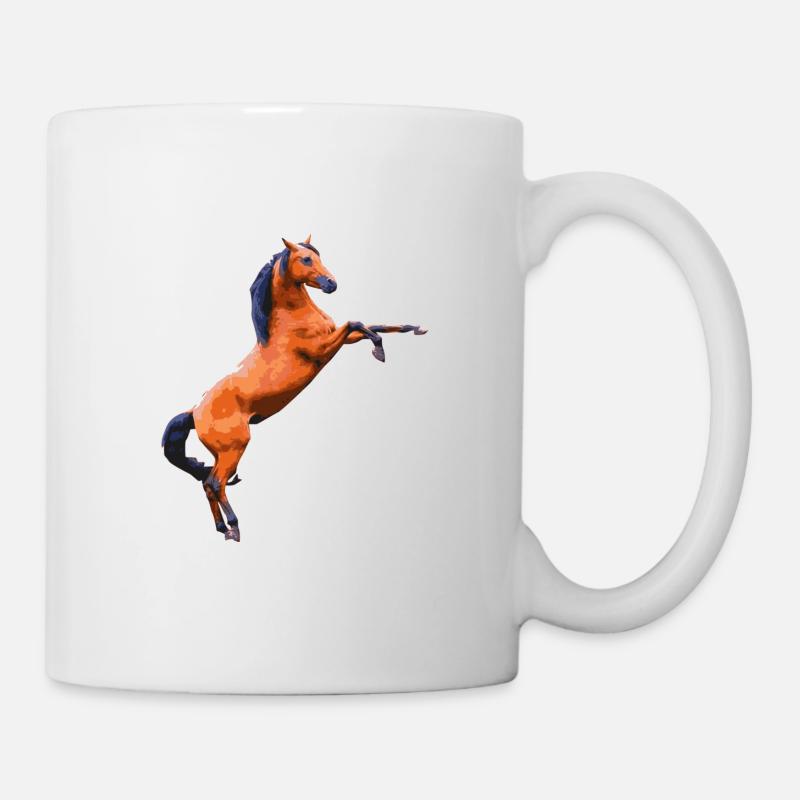Cheval sur deux jambes - Mug blanc - blanc